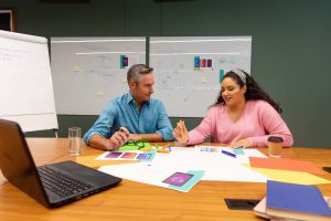 Design team working on branding