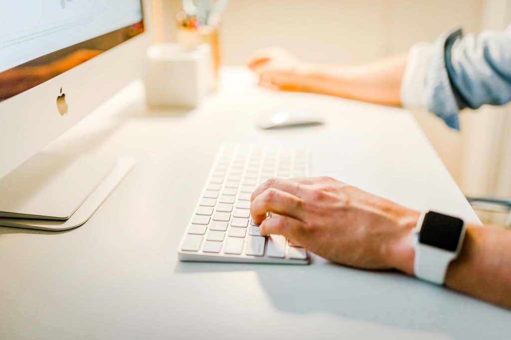Person working on computer