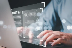 Using ChatGPT on a laptop